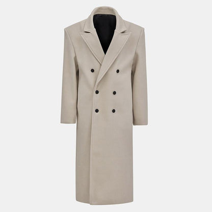 Damen Doppelreiher Wollmantel Elegantes Design Eveloria
