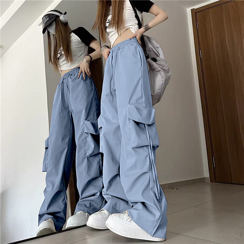Damen Cargo-Hose Urban Stil Elastischer Bund