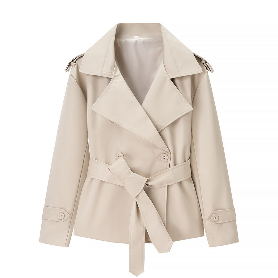 Damen Trenchcoatjacke Gürtel Eveloria Elegantes Design