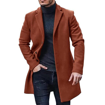 Herren Klassischer Wollmantel Eveloria