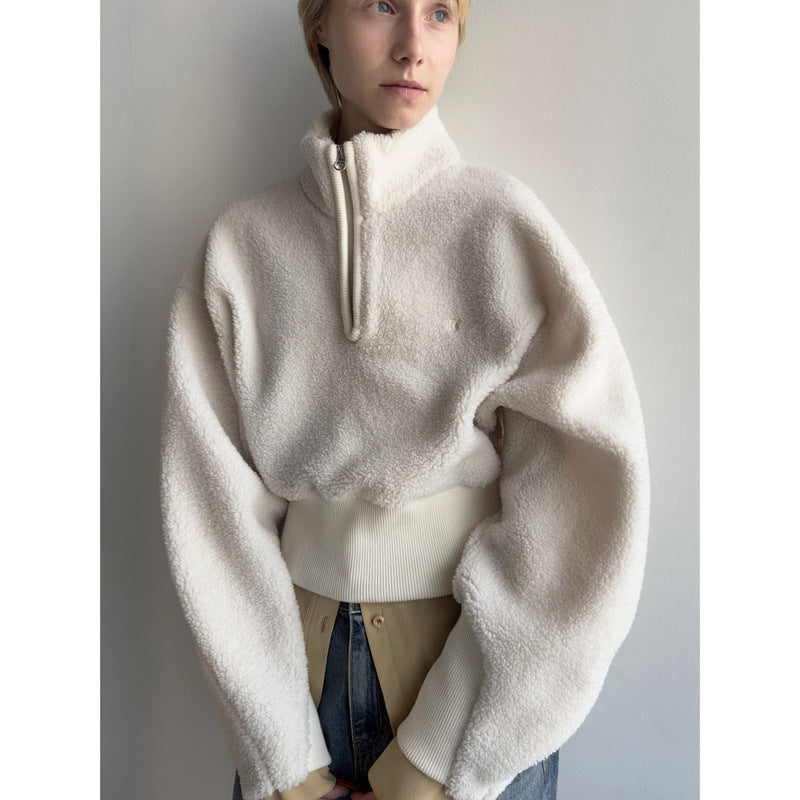Damen Pullover Halbgeschlossen Kuschelig Eveloria