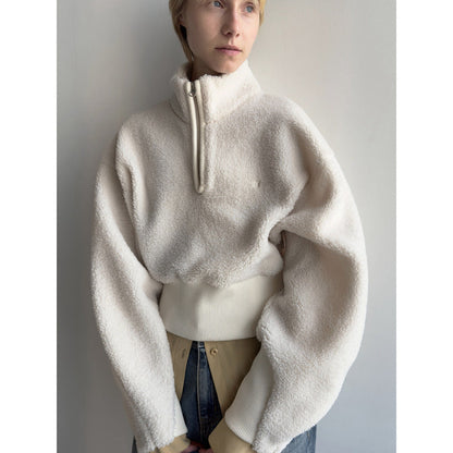 Damen Pullover Halbgeschlossen Kuschelig Eveloria