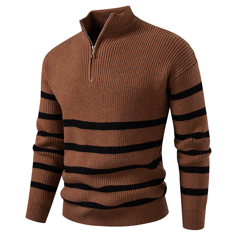 Herren Pullover Gestreift Modern Komfortabel Grau - Eveloria
