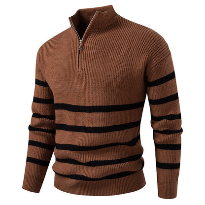 Herren Pullover Gestreift Modern Komfortabel Grau - Eveloria