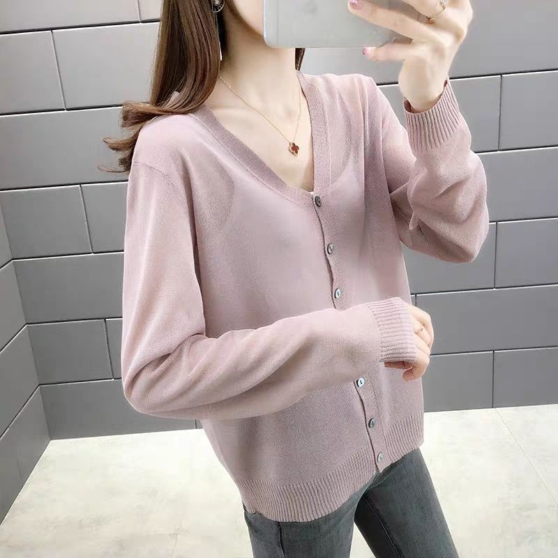 Damen Strickjacke V-Ausschnitt Knöpfe Grau - Eveloria