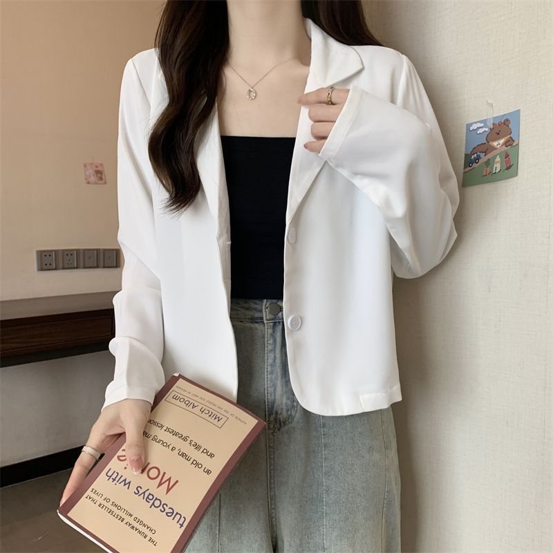 Damen Kurzjacke modisch mit Knopf-Ausschnitt Eveloria