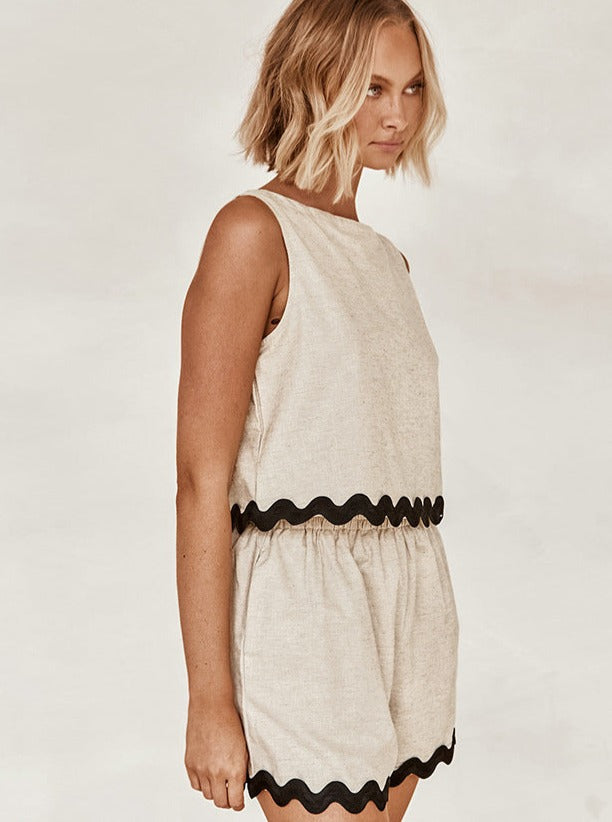 Damen Tanktop und Shorts Set Lässig - Norvielle