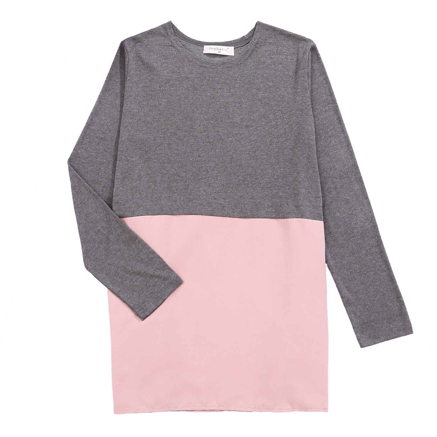 Damen Langarmshirt Farbblockdesign Eveloria