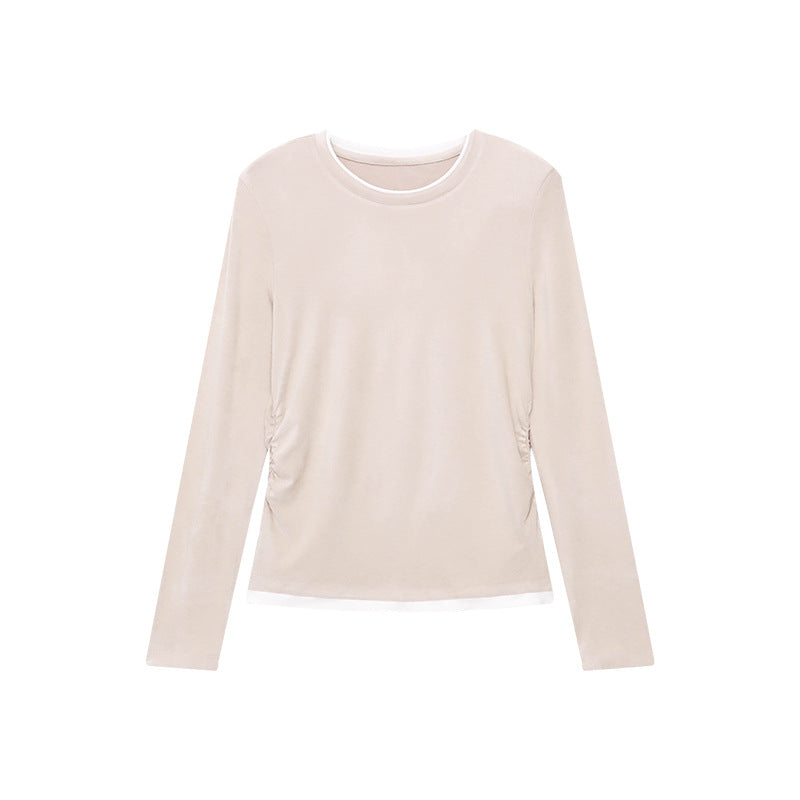 Damen Langarmshirt Baumwolle Lässig Eveloria