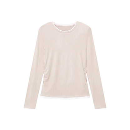 Damen Langarmshirt Baumwolle Lässig Eveloria