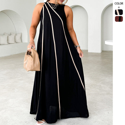 Damen Maxikleid Asymmetrisch Elegante Schnürung Eveloria - Eveloria