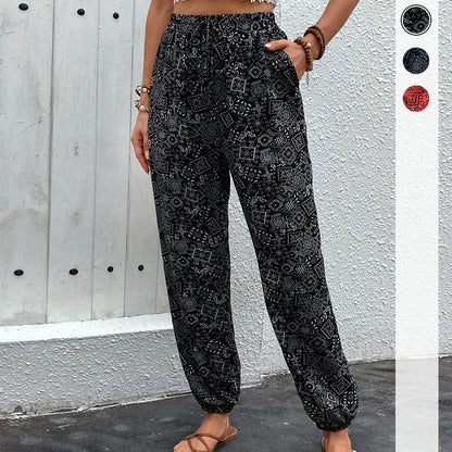 Damen Sommerhose Ethnomuster Leicht Eveloria - Eveloria