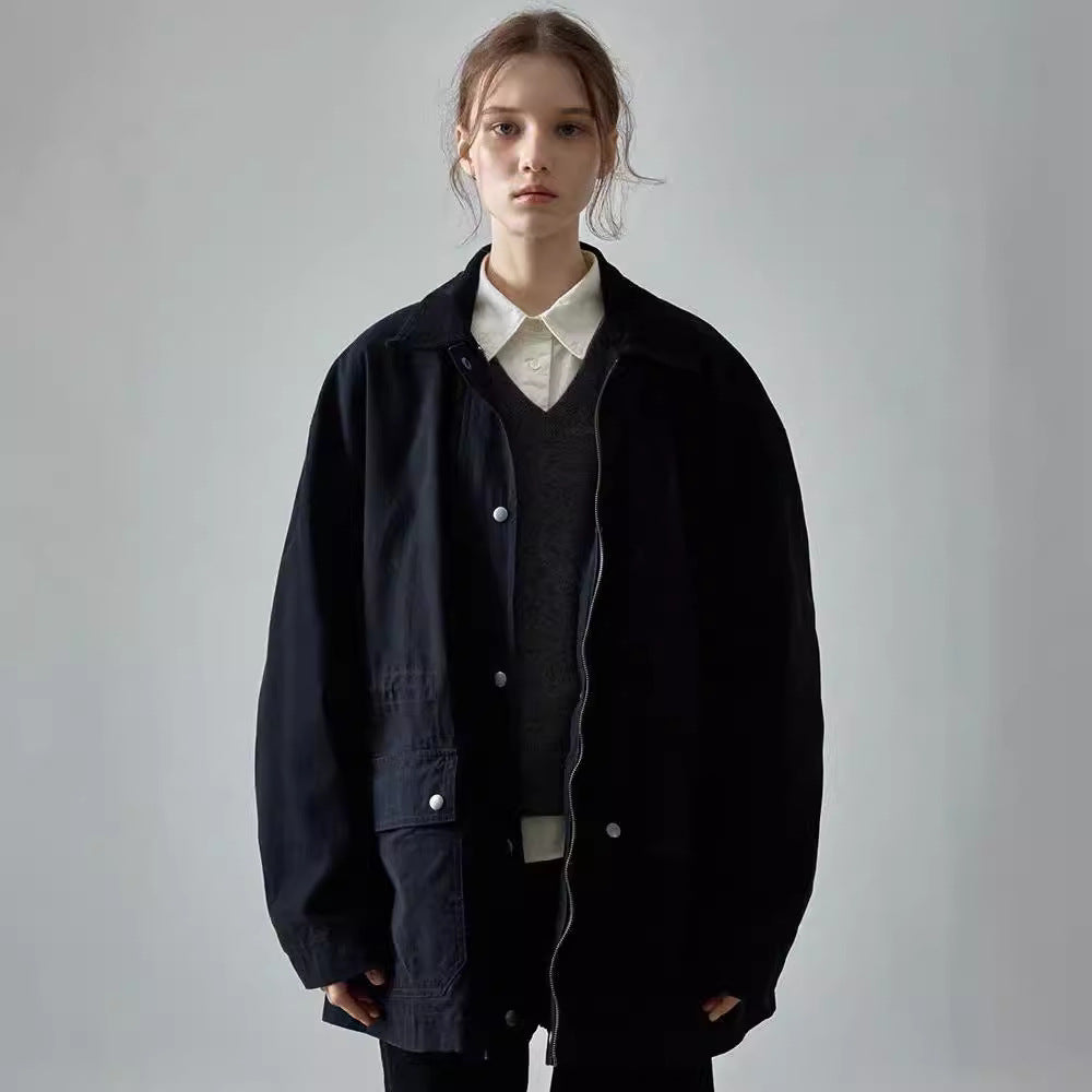 Damen Oversized Utility-Jacke Robust Beige