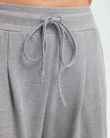 Damen Freizeithose Weite Bein Knopfdetails Eveloria