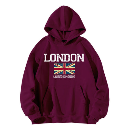 Damen Kapuzenpullover Urban Style Kängurutasche Gemütlich Grau