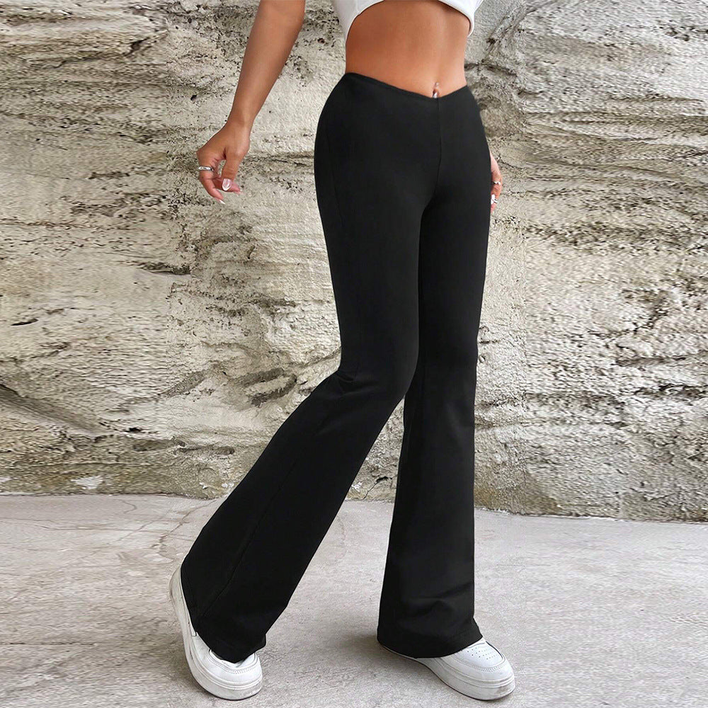 Damen Flare-Hosen Hochwerder Elastisch Eveloria