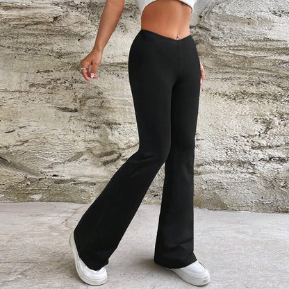 Damen Flare-Hosen Hochwerder Elastisch Eveloria