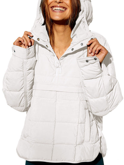 Damen Steppjacke Übergröße mit Kapuze Eveloria