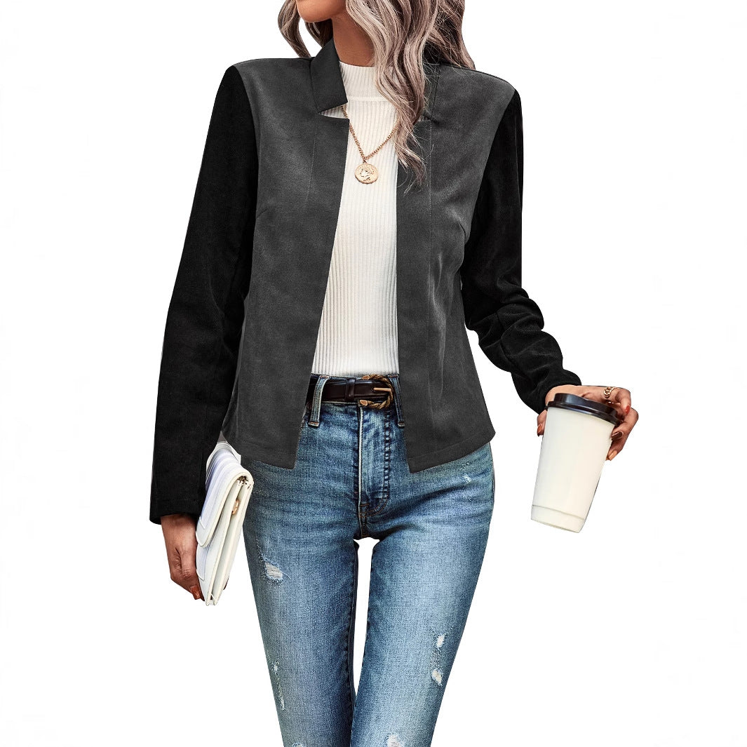 Damen Blazerjacke Stehkragen Elegant Eveloria