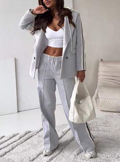 Damen Sportanzug-Set Lässig Streifen