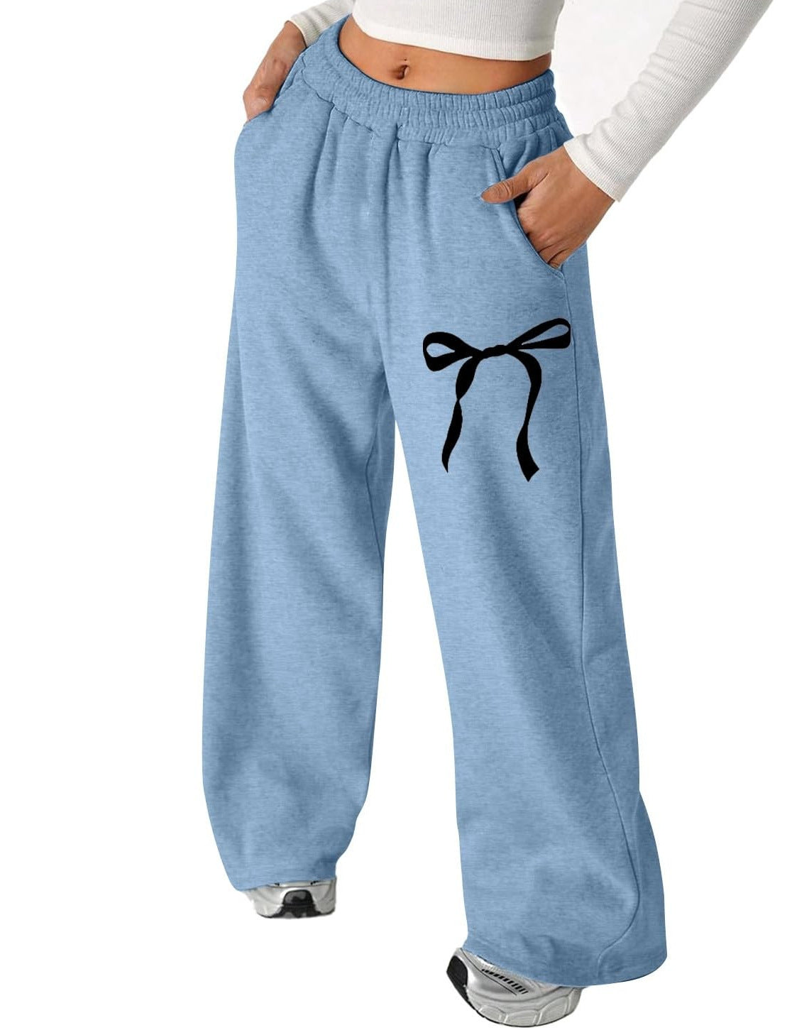 Damen Freizeithose Schleifenmuster Bequem