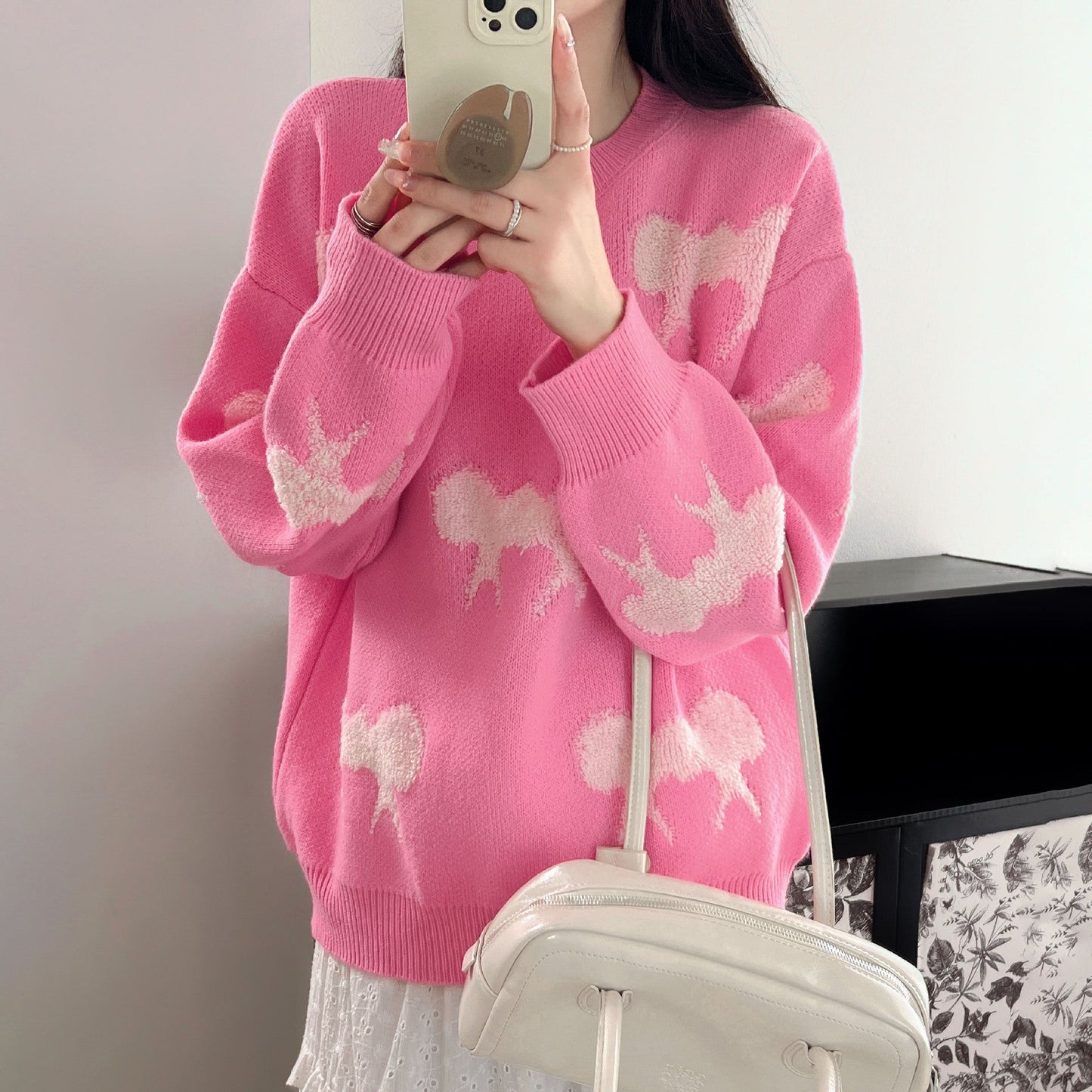 Damen Pullover Gemustert Tiermotiv Lässig Grüün