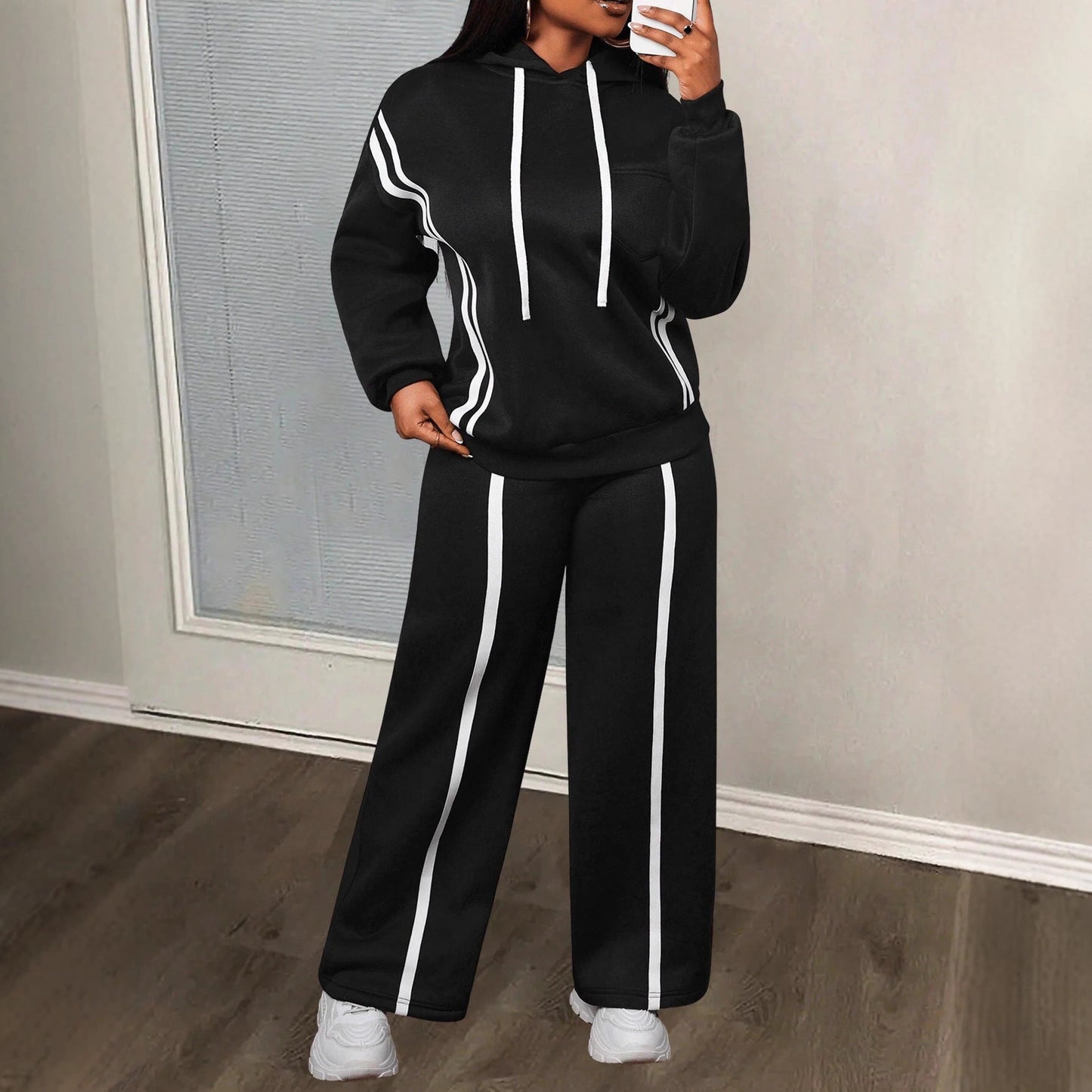 Damen Lounge-Set Lässiger Hoodie Weites Design Eveloria