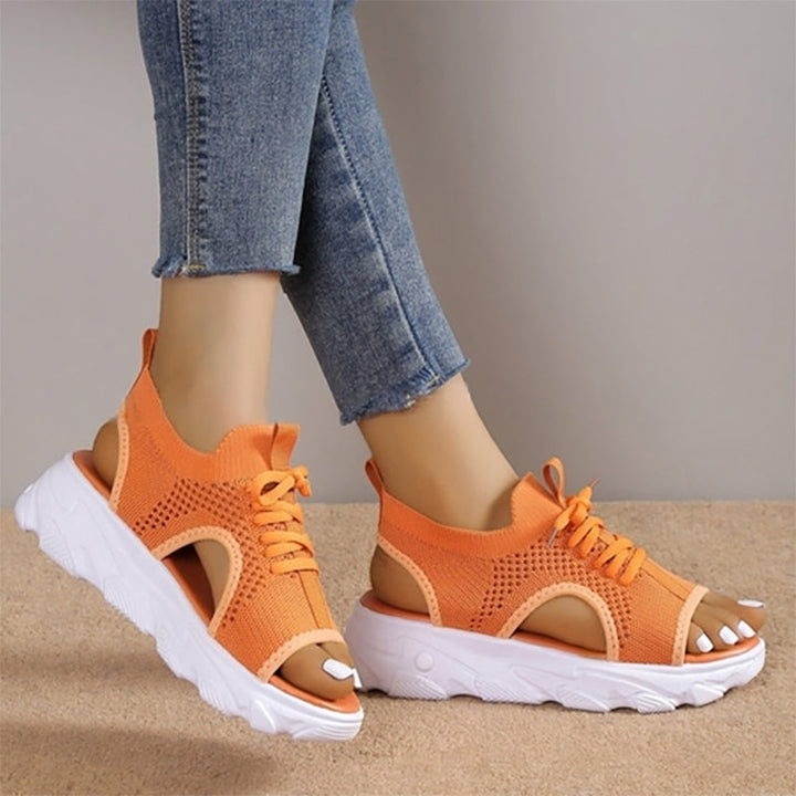 Eveloria Damen Sandalen Plateau Sohle