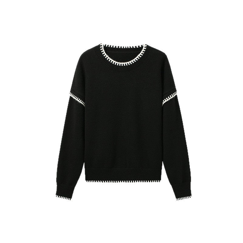 Damen Pullover Strukturiert Kuschelig Modern Anthrazit Eveloria