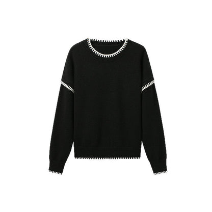 Damen Pullover Strukturiert Kuschelig Modern Anthrazit Eveloria