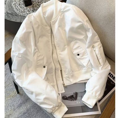 Damen Bomberjacke modisch mit Taschen Eveloria