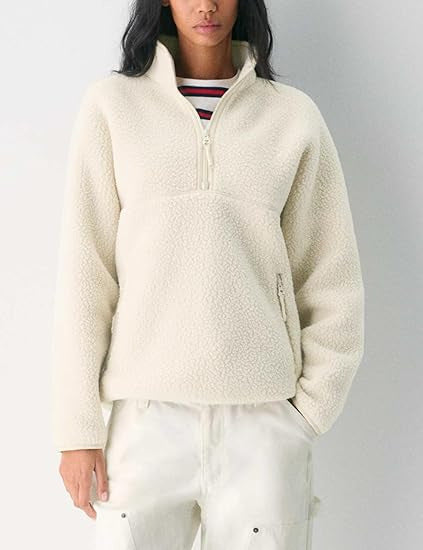 Damen Fleece Pullover Eveloria Weich Grau