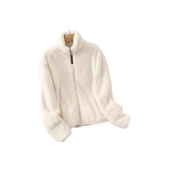 Damen Fleecejacke Hochkragen Reißverschluss Eveloria