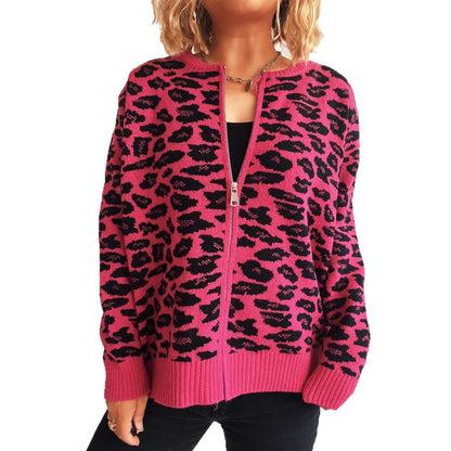 Damen Strickjacke Florales Muster Baumwolle Blau
