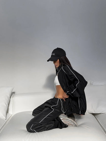 Damen Sportjacke Jogginghose Set Eveloria