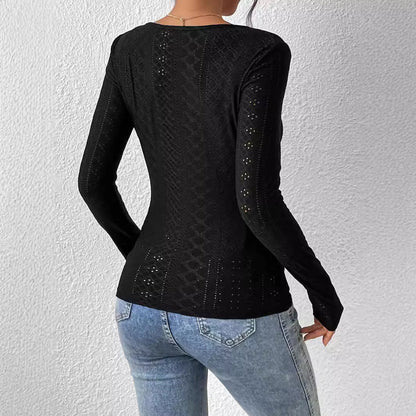 Damen Langarm-Bodysuit Quadratischer Ausschnitt Rüschen
