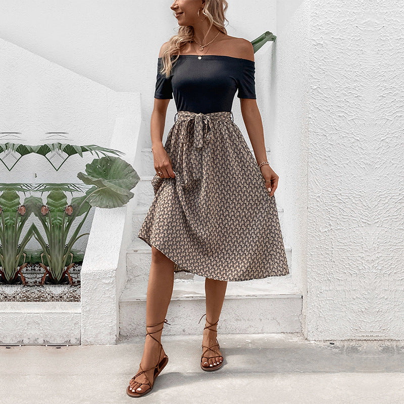 Damen Wickelkleid Tailliert A-Linie Eveloria