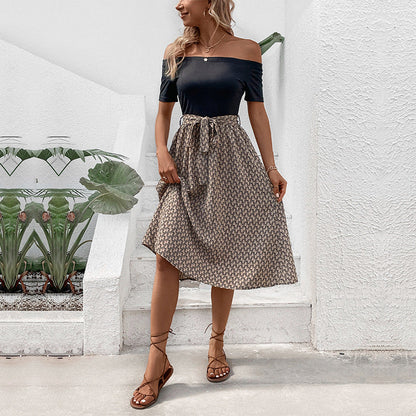 Damen Wickelkleid Tailliert A-Linie Eveloria