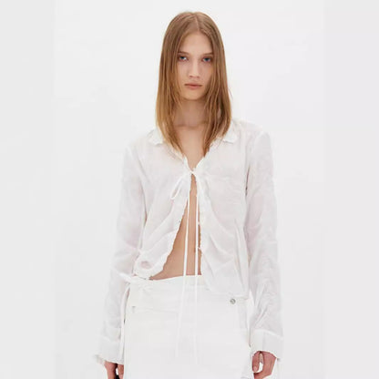 Damen Bluse mit Raffungen Tailliert Eveloria
