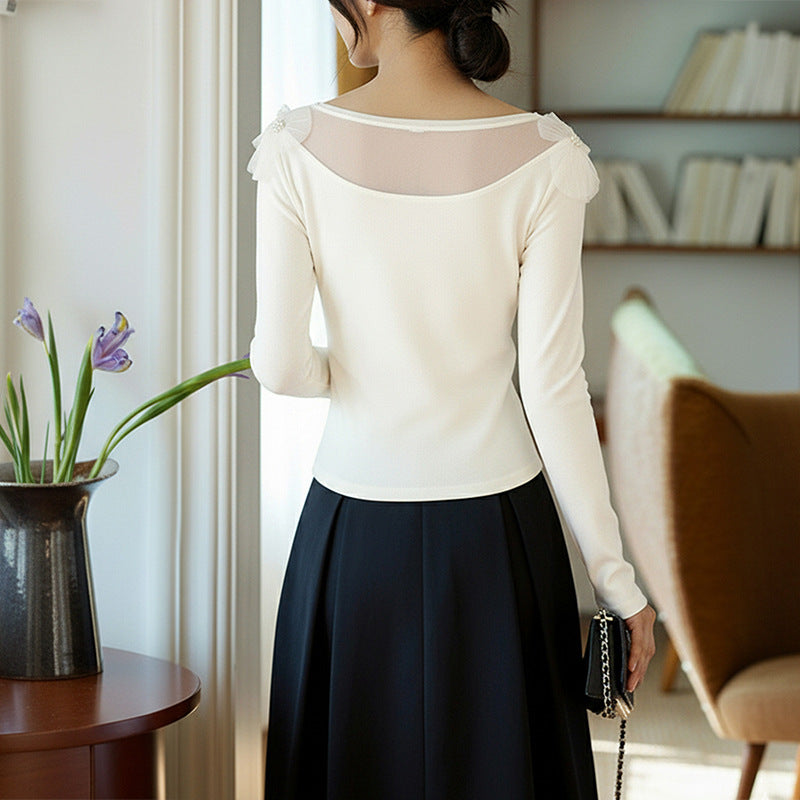 Damen Oberteil mit Rüschendetails Elegant