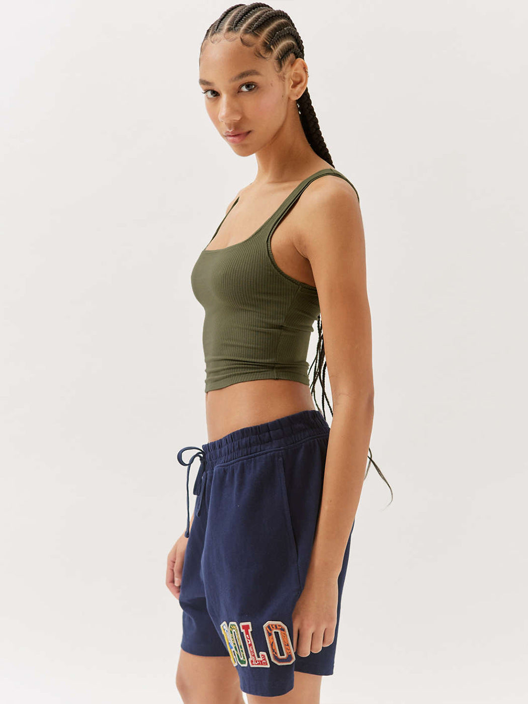 Damen Tank- Gerippt Trendig