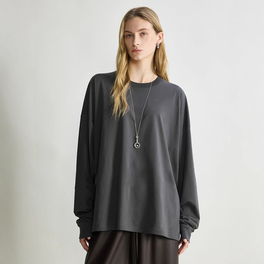 Damen Langarmshirt Minimalistisch Eveloria