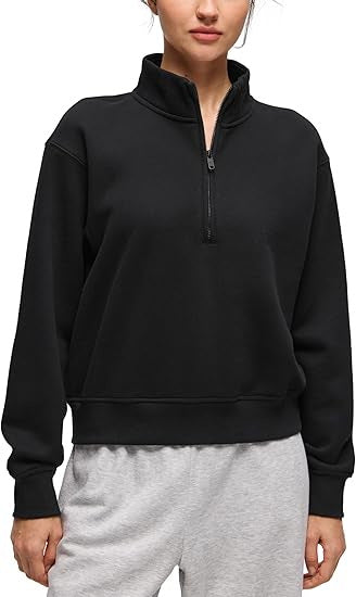Damen Fleece-Pullover Stehkragen Eveloria