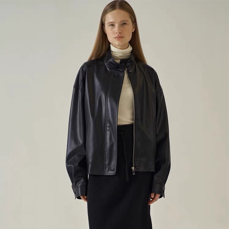 Damen Lederjacke Eveloria Lederschutzjacke Schwarz - Eveloria