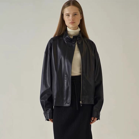 Damen Lederjacke Eveloria Lederschutzjacke Schwarz - Eveloria
