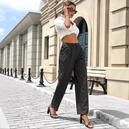 Damen Hochbundhose Gestreift Eveloria - Eveloria
