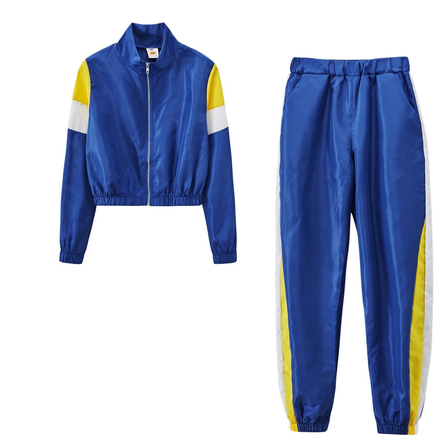 Damen Sport-Trackset Elastisch Mit Stehkragen Eveloria