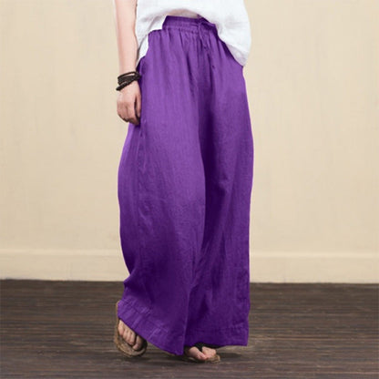 Damen Leinenhosen Weit Evelyn