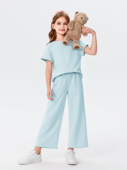 Damen Schlafanzug-Set mit weitem Oberteil und lockeren Hosen Eveloria