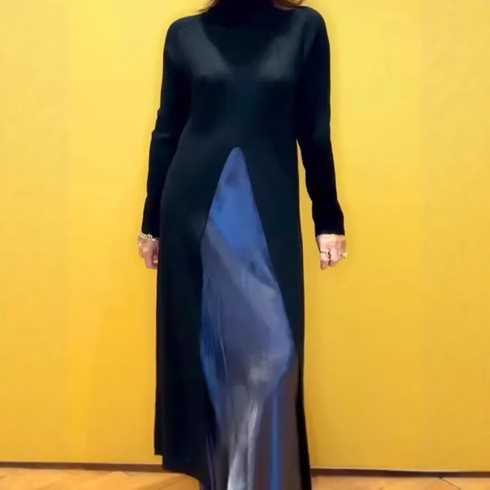 Damen Maxi-Kleid mit Seitenschlitz Elegantes Design - Eveloria